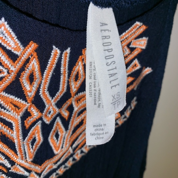 Navy Embroidered Tank Top - Picture 4 of 5